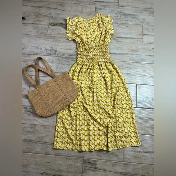 Floral Yellow Dress - Picture 2 of 4